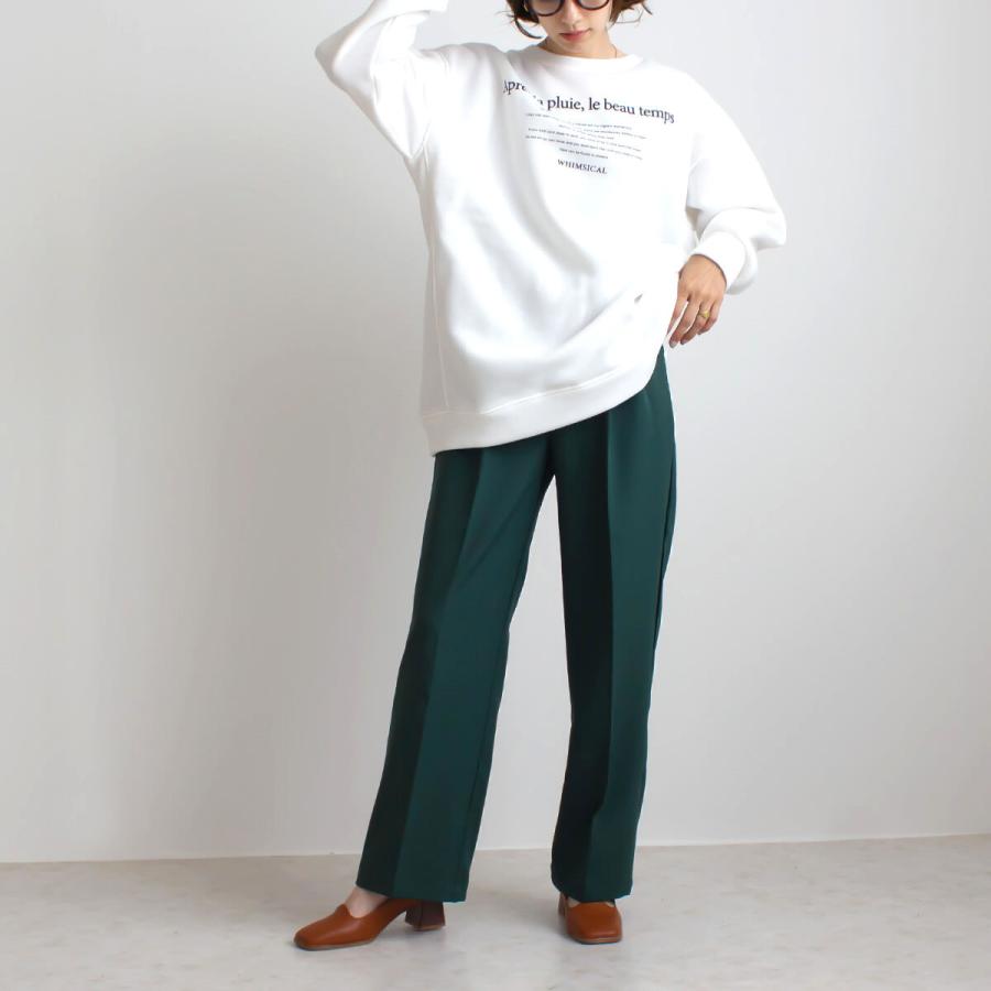 オールシーズン使えるすっきりとしたルーズ感が女性らしいカラートラウザーパンツ |  | 12