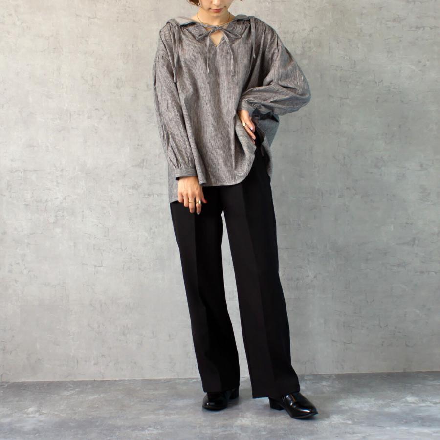 オールシーズン使えるすっきりとしたルーズ感が女性らしいカラートラウザーパンツ |  | 03