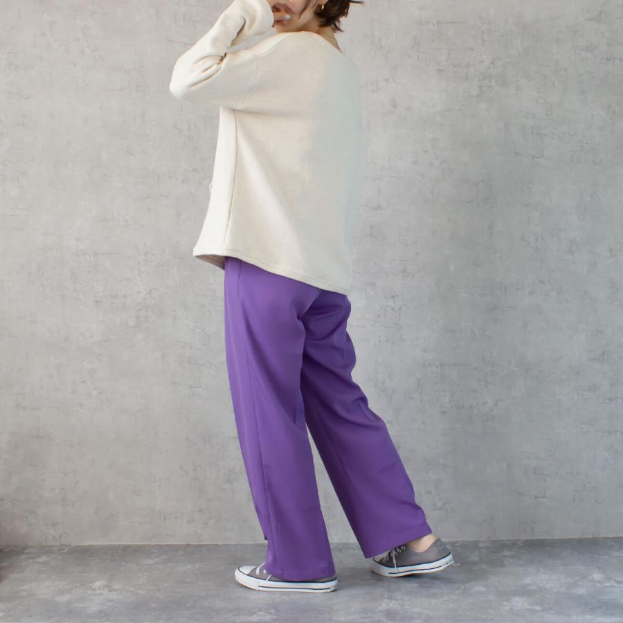 オールシーズン使えるすっきりとしたルーズ感が女性らしいカラートラウザーパンツ |  | 07