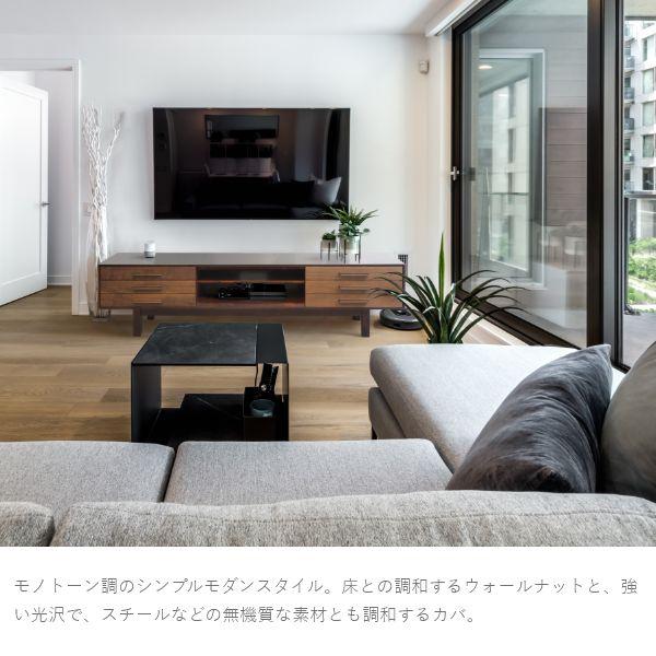 W&B テレビボード 幅160cm 国産 無垢材 完成品 ウォールナット インダストリアル モダン tv台 tvボード ローボード ブラウン おしゃれ |  | 02