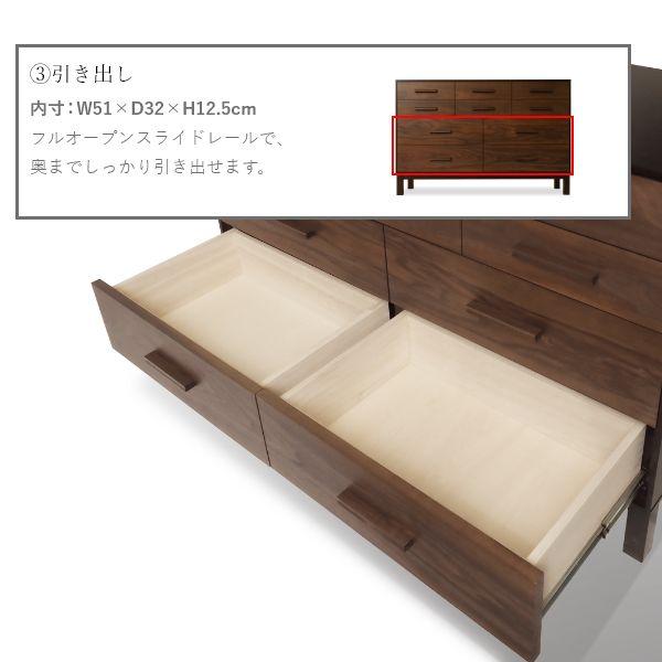 W&B チェスト 幅120cm 国産 無垢材 完成品 ウォールナット インダストリアル モダン 収納 キャビネット 天然木 北欧 ブラウン おしゃれ |  | 08