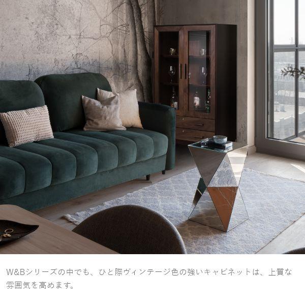 W&B スモールキャビネット 幅80cm 国産 無垢材 完成品 チェスト ウォールナット インダストリアル モダン 収納 天然木 北欧 おしゃれ |  | 02