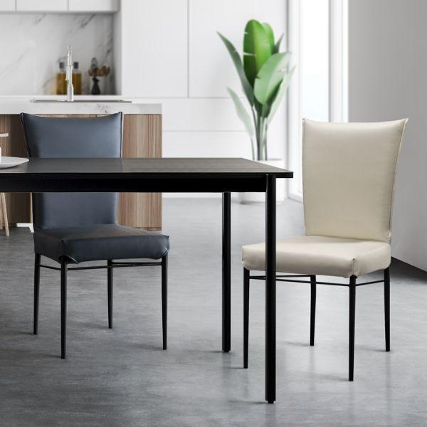 組立設置付 スチール脚ダイニングセット 幅135 3点 チェア ウォールナット ナチュラル ブラック 黒 ヴィンテージ ミッドセンチュリー 黒脚 | 