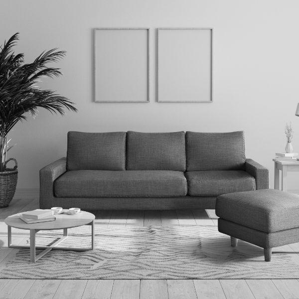 組立設置付 高密度ウレタン 3人掛け肘付きソファ(ファブリックタイプ) 幅210cm  ソファー コーナー おしゃれ 北欧 カフェ シンプル リビング | 