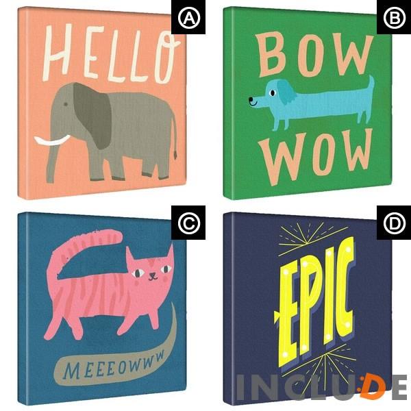 アートパネル Hallmark メッセージ グリーティング アニマル 象 犬 ダックスフンド 猫 ロゴ 犬が吠える 猫が鳴く EPIC HELLO パステルカラー ペールトーン |  | 05