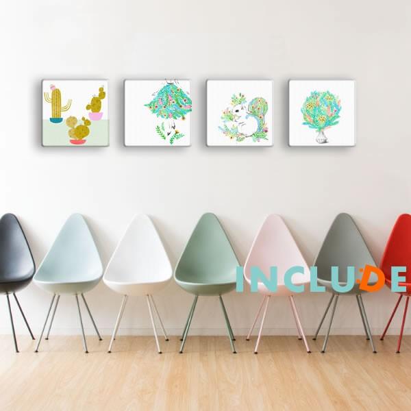 アートパネル Hallmark メッセージ グリーティング サボテン スカート リーフ ボタニカル リス 小動物 花束 パステルカラー ペールトーン | 