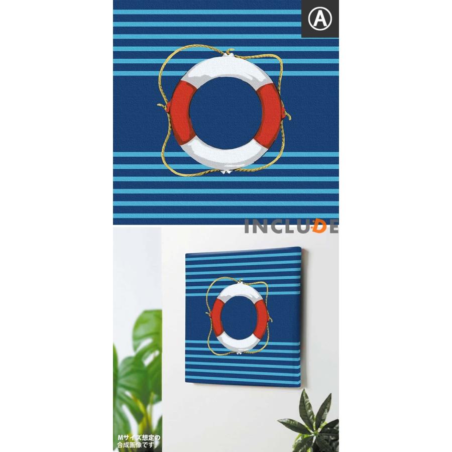 アートパネル Hallmark メッセージ グリーティング ボーダー マリン 水兵 帆船 ヨット 舵 錨 イカリ ikari 浮き輪 フロート パステルカラー ペールトーン |  | 05