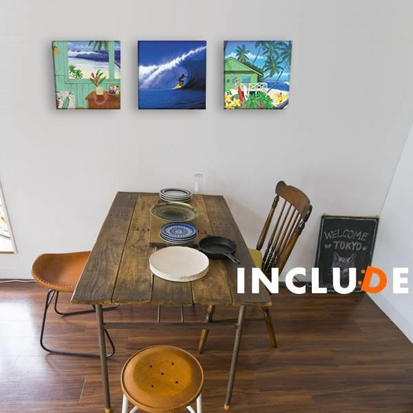 アートパネル HILO KUME ビーチ リゾート トロピカル ハワイアン ハワイ アロハ ウクレレ ムームー 女性 フラダンス サーフィン バカンス | 