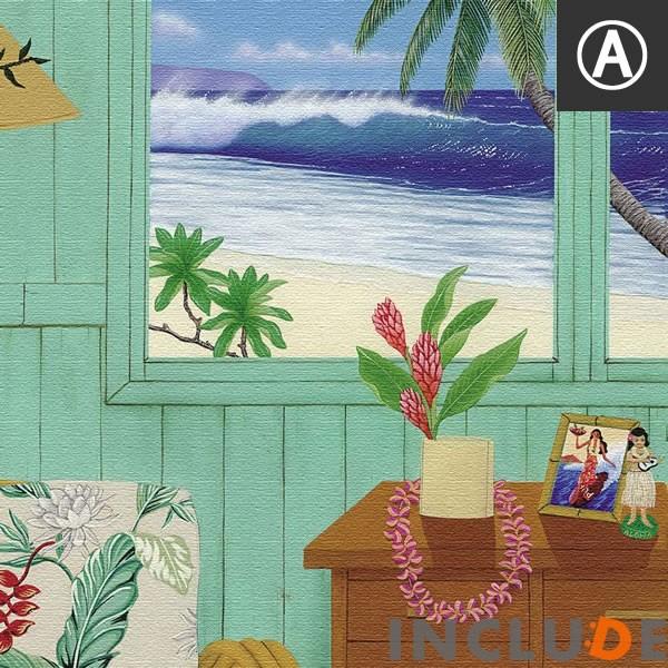 アートパネル HILO KUME ビーチ リゾート トロピカル ハワイアン ハワイ アロハ ウクレレ ムームー 女性 フラダンス サーフィン バカンス |  | 05