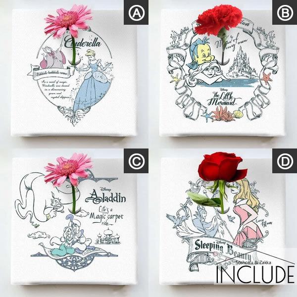 アートパネル シンデレラ リトルマーメイド アラジン 眠れる森の美女 生け花 花挿し 挿し花 挿花 差し花 ディズニー イラスト オブジェ アート作品 Ike Dsny003inc Includeysp 通販 Yahoo ショッピング