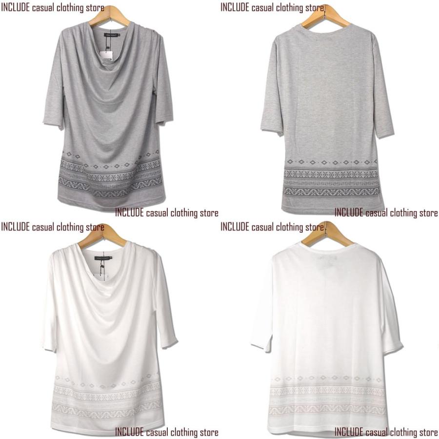 ドレープ カットソー メンズ 六分袖 ５分袖 はんぱ袖 グレー 白 メンズ |  | 04