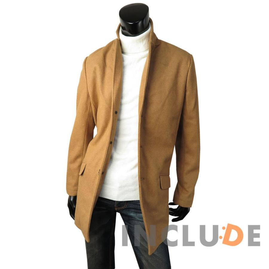 チェスターコート メルトン ウール ウールコート ハーフコート ロングコート メンズ 黒 グレー チャコール キャメル |  | 01