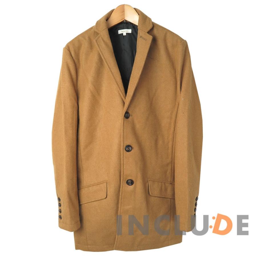 チェスターコート メルトン ウール ウールコート ハーフコート ロングコート メンズ 黒 グレー チャコール キャメル |  | 03