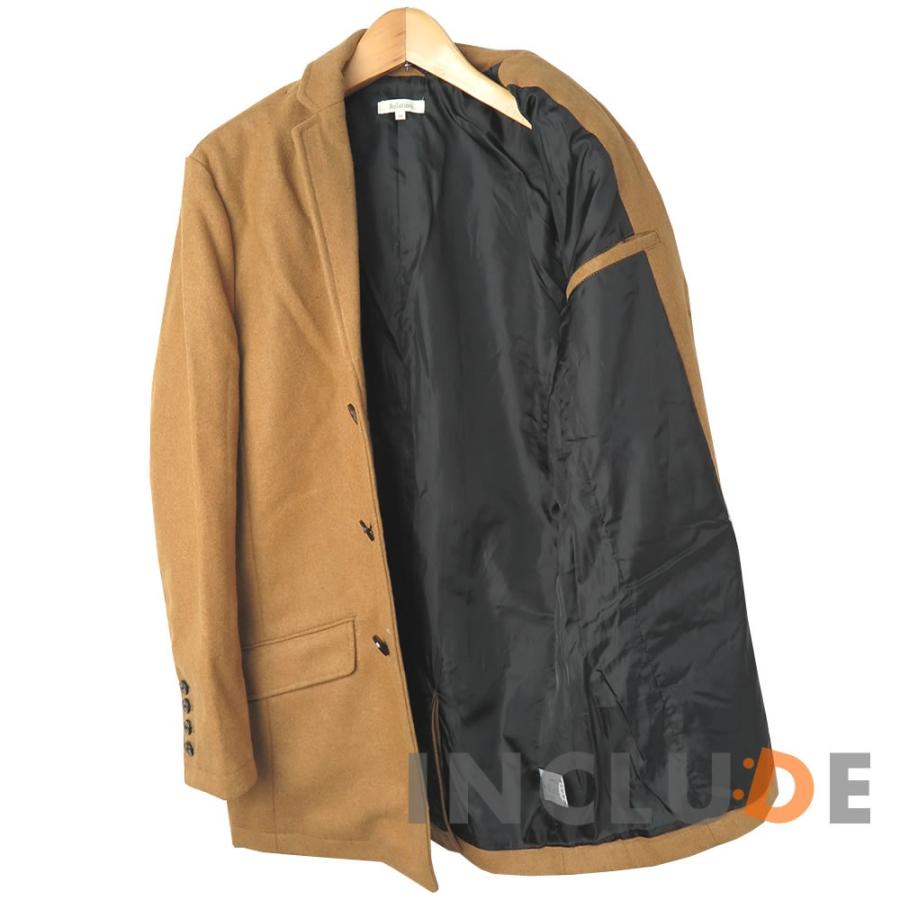 チェスターコート メルトン ウール ウールコート ハーフコート ロングコート メンズ 黒 グレー チャコール キャメル |  | 04