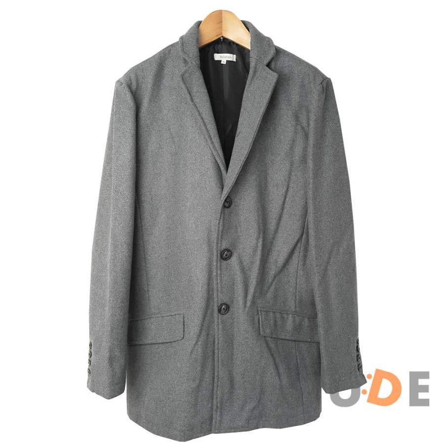 チェスターコート メルトン ウール ウールコート ハーフコート ロングコート メンズ 黒 グレー チャコール キャメル |  | 06