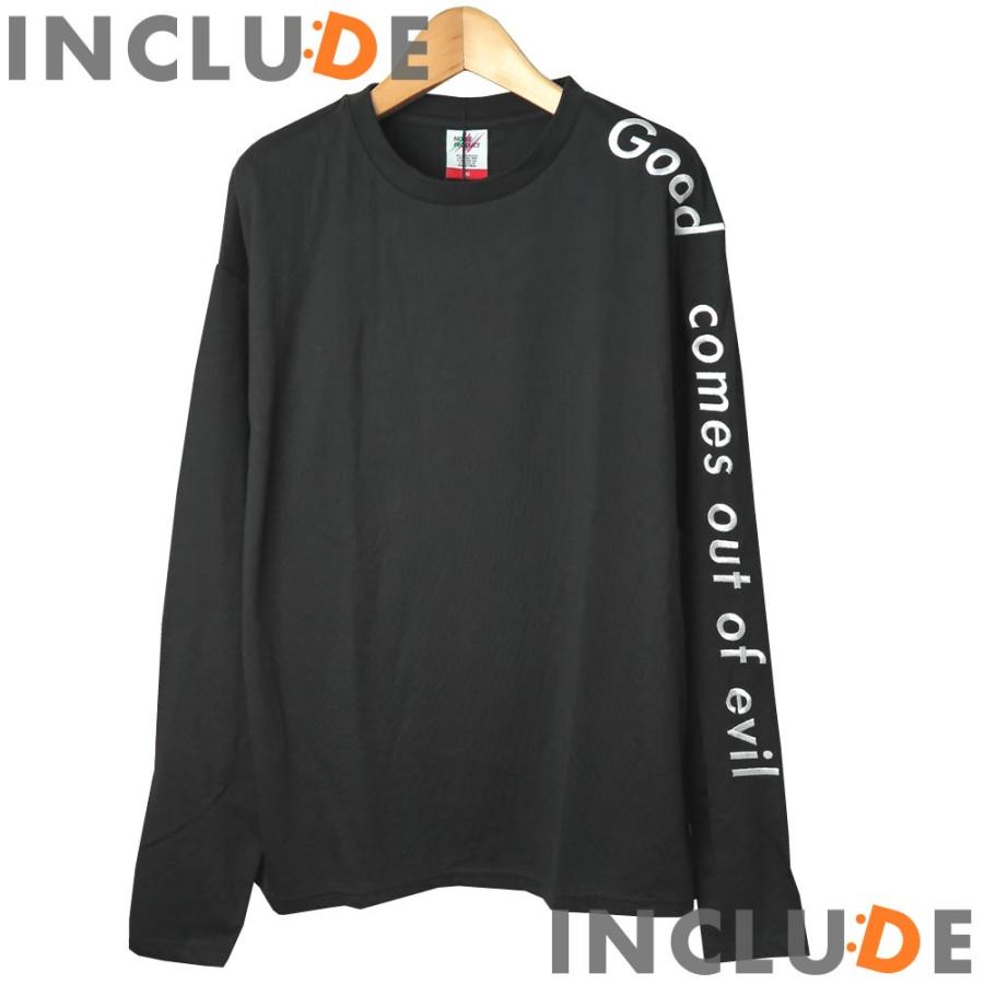 送料無料　ロンＴ ロゴ 刺繍 長袖 ビッグTシャツ メンズ クルーネック ストリート ワイド ダンス カットソー |  | 01