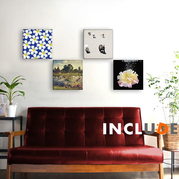 アートパネル クリエーター 白い花 フレブル フレンチブル 花 水滴 遺跡と睡蓮 アユタヤ タイ マレーシア カンボジア ポスター モノクロ 白黒 個性 | 