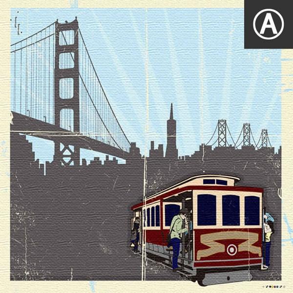 アートパネル ファブリックボード アメリカ ゴールデン・ゲート・ブリッジ 金門橋 ハワイアンシルエット レインボー サーフィン ビーチ ヤシ カフェ オブジェ |  | 06