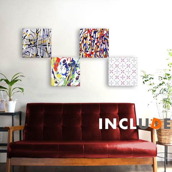 アートパネル ファブリックボード 飛び散る ランダム ペンキ テクスチャ カラフル スプラトゥーン 幾何学 模様 カフェ オブジェ | 