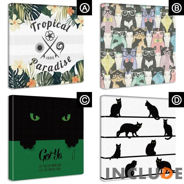 アートパネル ファブリックボード トロピカル リーフ モンステラ 南国 猫 キャット メガネの猫 蝶ネクタイ 黒猫 グリーンアイ シルエット ディスプレイ オブジェ |  | 05