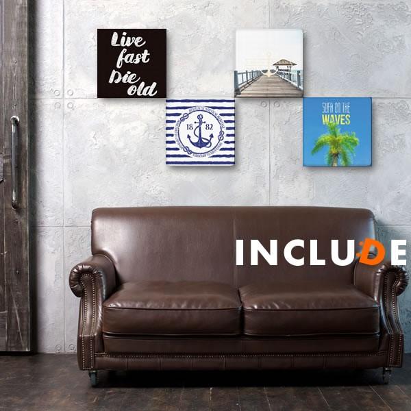 アートパネル ファブリックボード ロゴ 海 イカリ マリン カモメ 水兵 ヤシの木 南国 夏 サマー ポスター カフェ フラワー イラスト ディスプレイ オブジェ | 