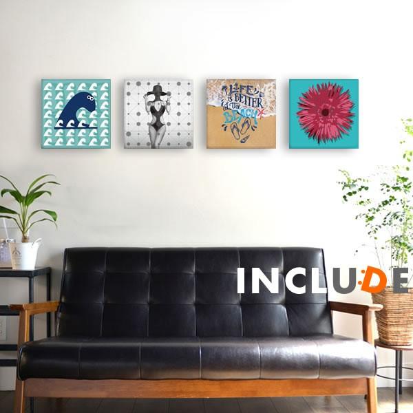 アートパネル ファブリックボード セクシー 水着 ビーチウェア 南国 サマー 夏 砂浜 ポップアート 波 フラワー 赤い花 ポスター カフェ イラスト ディスプレイ | 