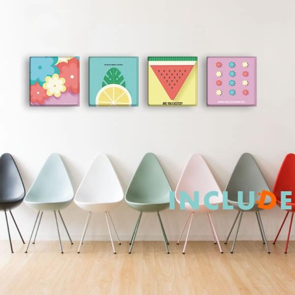 アートパネル ファブリックボード パステル ポスター 花柄 フラワー レモン Lemon モンステラ スイカ ベジタブル フルーツ 三角 さんかく 小粒 | 