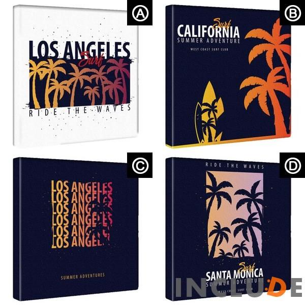 アートパネル ファブリックボード ロス ロサンゼルス カリフォルニア サンタモニカ ヤシの木 椰子 シルエット サーフ ビーチ 西海岸 南国 |  | 05