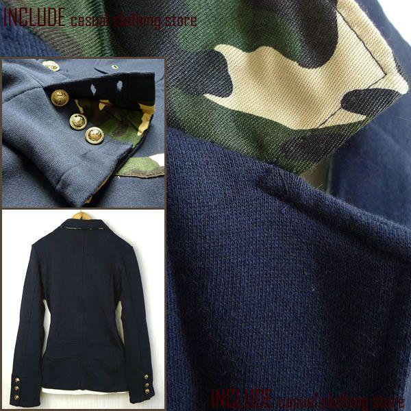 カモフラ柄 切替 裏毛 スウェット テーラード ニット イージー ジャケット メンズ |  | 05