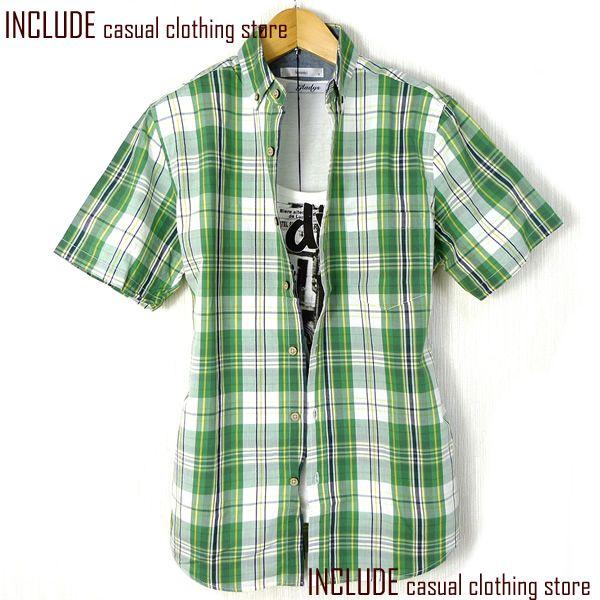 マドラスチェック半袖シャツ カジュアル Yシャツ マルチカラー メンズ ショートスリーブ タータン |  | 01