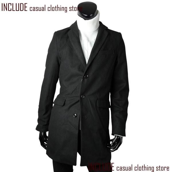 チェスターコート メンズ ウールコート ロングコート メルトンウール M L XL |  | 01