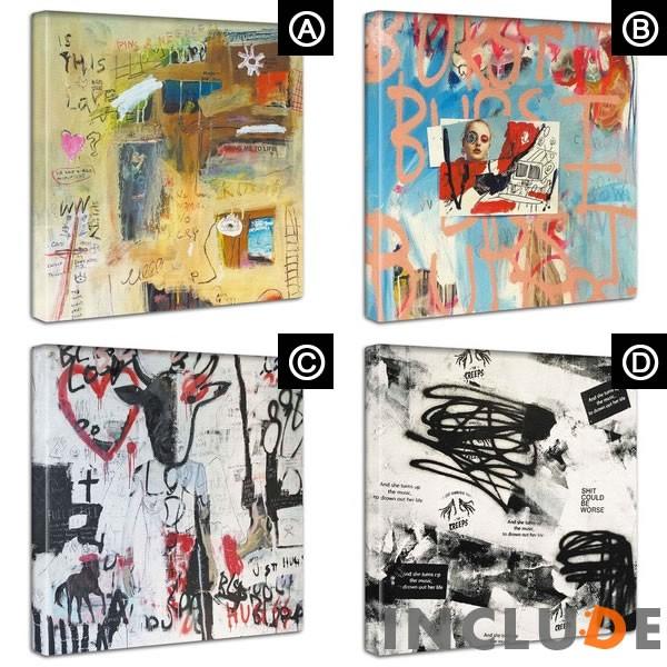 アートパネル 乾シンイチロウ グラフィティ エアロゾールアート アメリカン ライター ペインター ロックン・ロール graffiti 牛仮面 Cow ハート モノクロ |  | 05