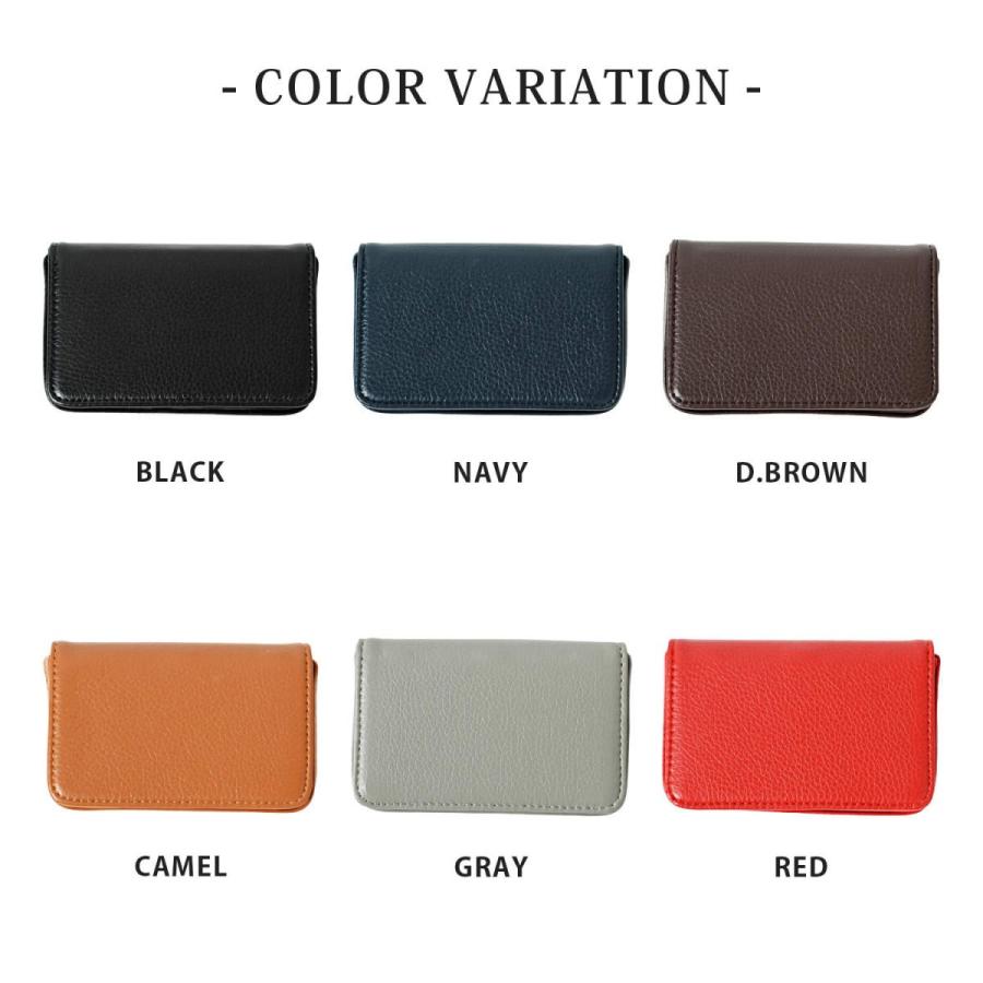 PUレザー カードケース 名刺入れ 40枚 大容量 ビジネス 営業マン ビジネスマン 四角 |  | 01