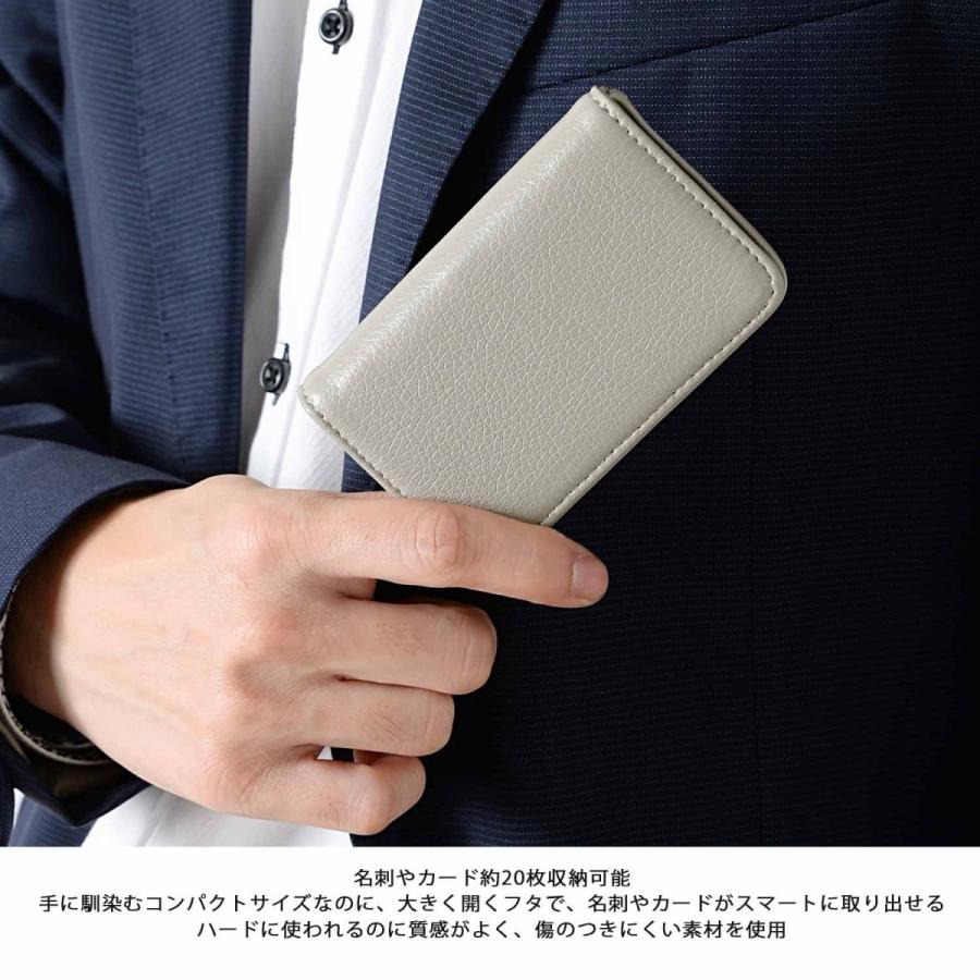 PUレザー カードケース 名刺入れ 40枚 大容量 ビジネス 営業マン ビジネスマン 四角 |  | 06