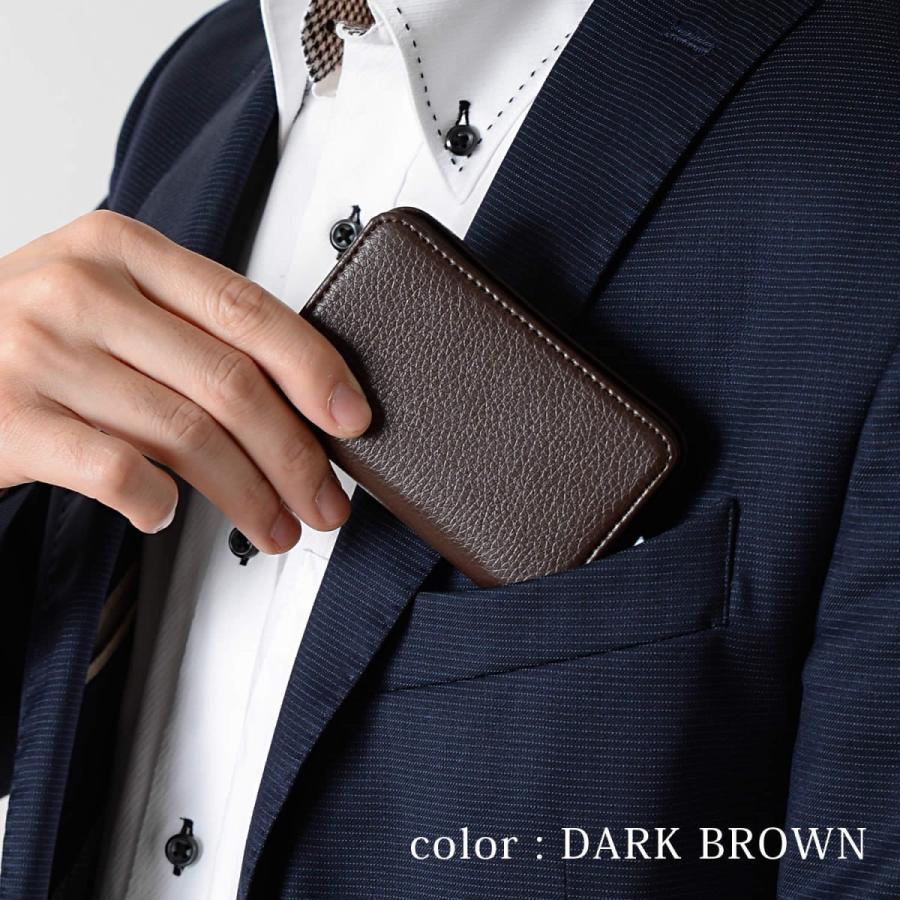 PUレザー カードケース 名刺入れ 40枚 大容量 ビジネス 営業マン ビジネスマン 四角 |  | 07