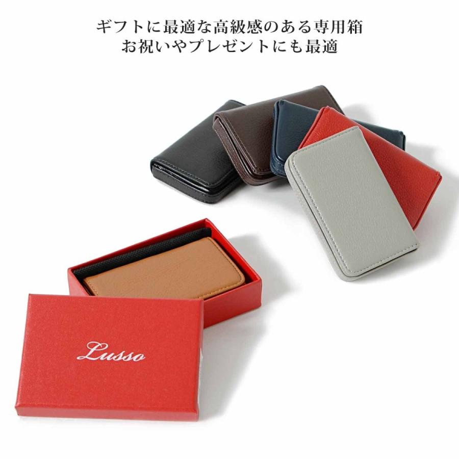 PUレザー カードケース 名刺入れ 40枚 大容量 ビジネス 営業マン ビジネスマン 四角 |  | 09