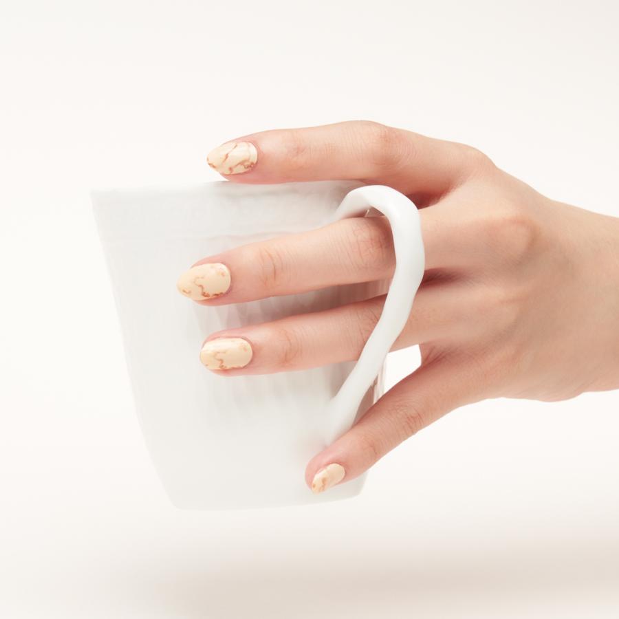 ネイルシール 貼るだけ 簡単 ネイル インココ マニキュア ベージュ マーブル ペディキュア フットネイル セルフネイル ロッキーロード | INCOCO | 12