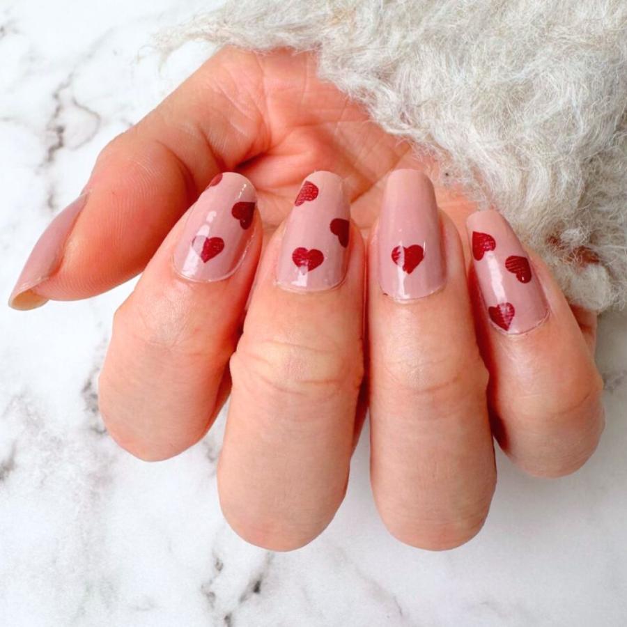 INCOCO ネイルシール 貼るだけ 簡単 硬化不要 ハート ネイル