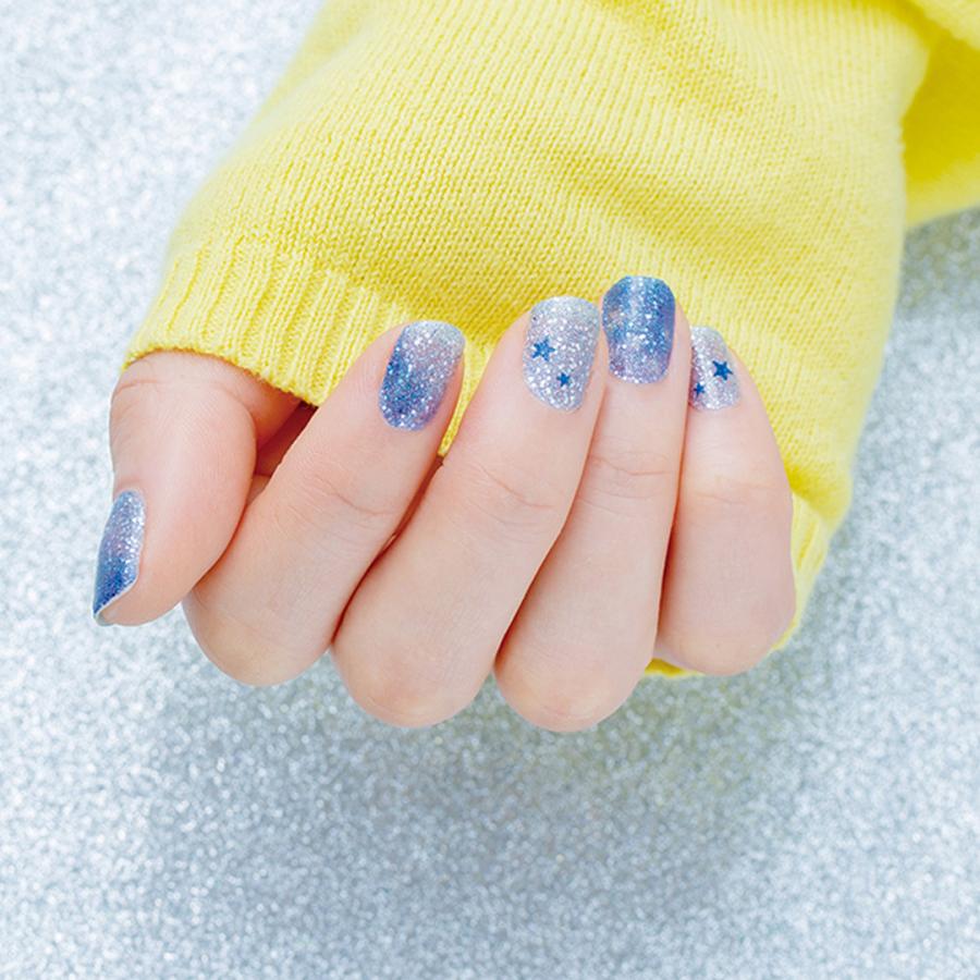 ネイルシール 貼るだけ 簡単 インココ ラメ マニキュア ブルー 貼る ネイル INCOCO ペディキュア セルフ 簡単 貼るだけ 足 キラキラ | INCOCO | 11