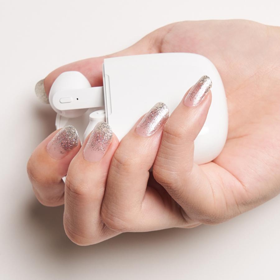 ネイルシール ジェルネイル風 硬化なし インココ 貼るだけ 簡単 INCOCO マニキュア シルバー 貼る ネイル ペディキュア セルフ 足 キラキラ ポイント消化 | INCOCO | 08