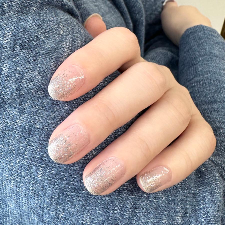 ネイルシール ジェルネイル風 硬化なし インココ 貼るだけ 簡単 INCOCO マニキュア シルバー 貼る ネイル ペディキュア セルフ 足 キラキラ ポイント消化 | INCOCO | 06