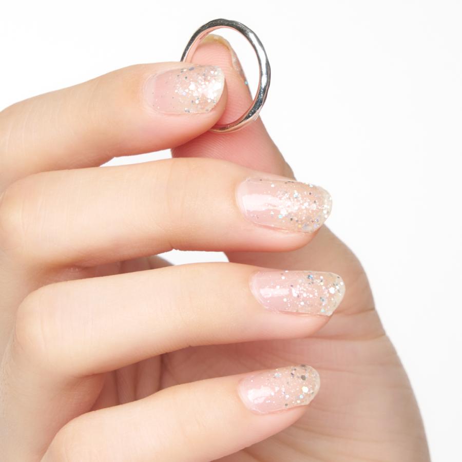 ネイルシール ジェルネイル風 硬化なし インココ 貼るだけ 簡単 INCOCO マニキュア クリア ホワイト シルバー ネイル ペディ セルフ 足 キラキラ | INCOCO | 08