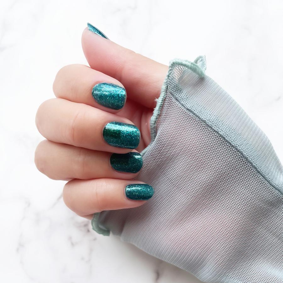 ネイルシール 貼るだけ 簡単 インココ ラメ マニキュア グリーン 貼る ネイル ペディキュア セルフ フット グリッター 足 キラキラ | INCOCO | 14