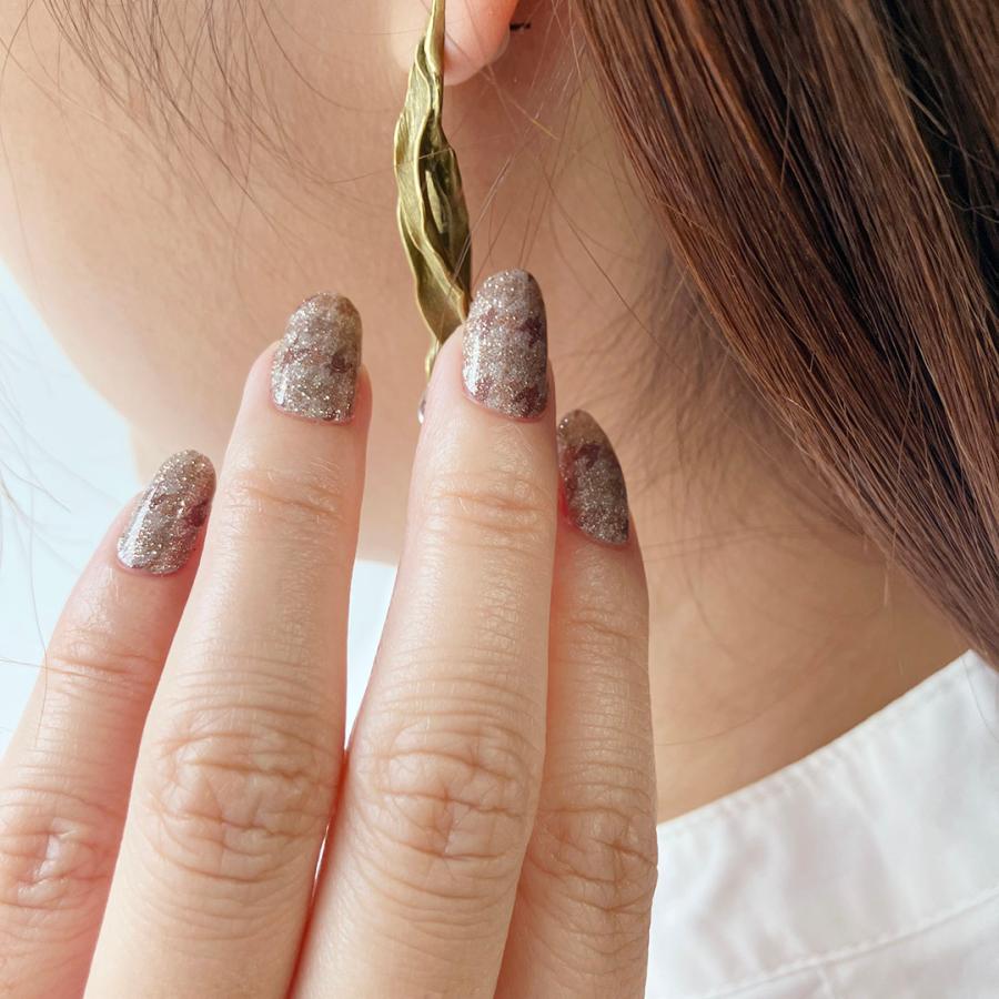 ネイルシール ラメ 簡単 貼る ネイル 硬化なし インココ マニキュア ブラウン ペディ 貼るだけ 千鳥格子 iネイル セルフ INCOCO キラキラ | INCOCO | 08