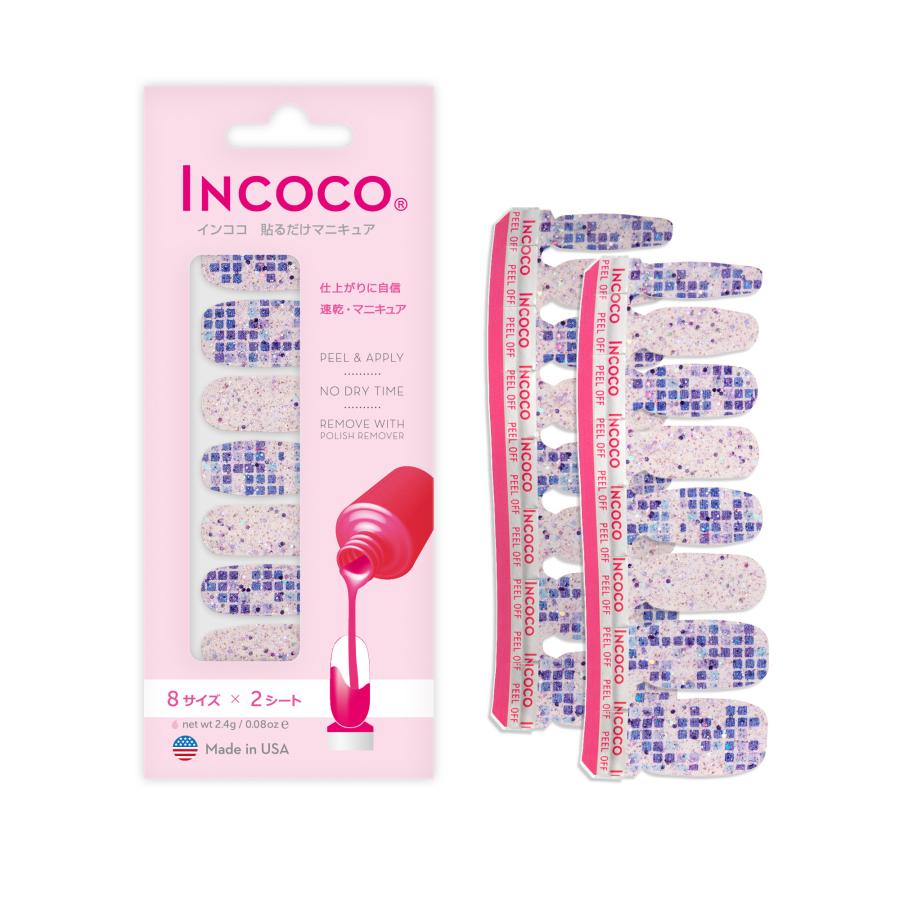 ネイルシール ラメ 簡単 貼る ネイル 硬化なし インココ マニキュア ピンク ペディ 貼るだけ ネイル セルフ INCOCO キラキラ | INCOCO | 10