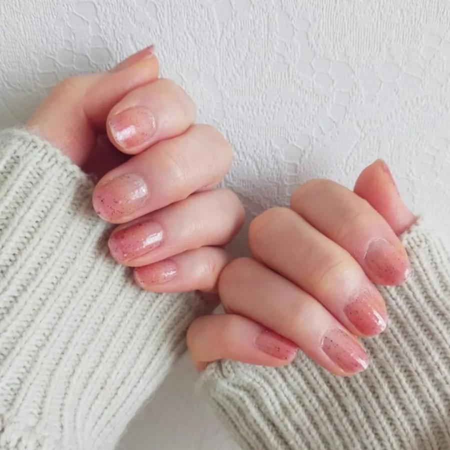 ネイルシール 貼るだけ 簡単 硬化なし インココ マニキュア グラデーション ピンク オレンジ ペディ 貼るだけ ネイル セルフ INCOCO キラキラ | INCOCO | 06