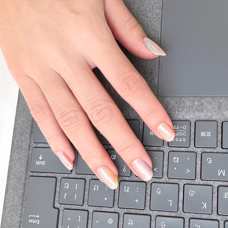 ネイルシール 貼るだけ 簡単 硬化なし シアー インココ マニキュア 柄 ペディ 貼るだけ ネイル セルフ INCOCO キラキラ | INCOCO | 12