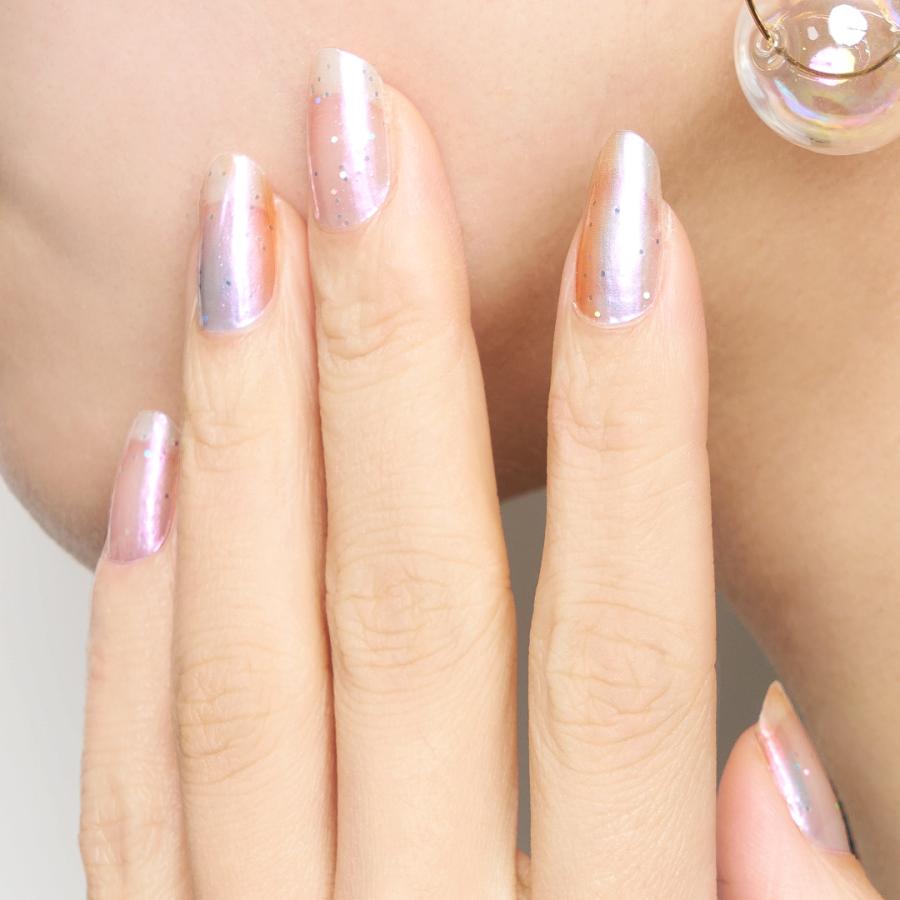 ネイルシール 貼るだけ 簡単 硬化なし シアー インココ マニキュア パールホワイト 柄 ペディ 貼るだけ ネイル セルフ INCOCO キラキラ | INCOCO | 10