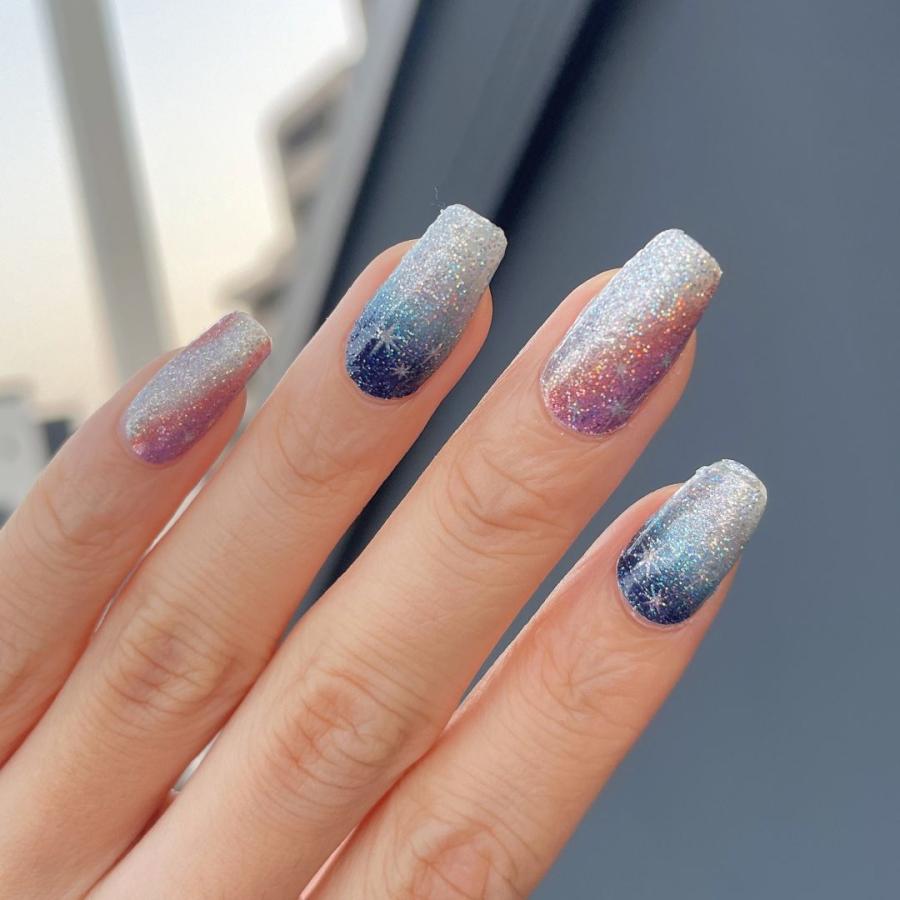 ネイルシール フット ラメ インココ フットネイル シルバー ブルー ピンク 貼る ネイル ペディキュア ペディ INCOCO セルフ 簡単 貼るだけ 足 キラキラ | INCOCO | 05