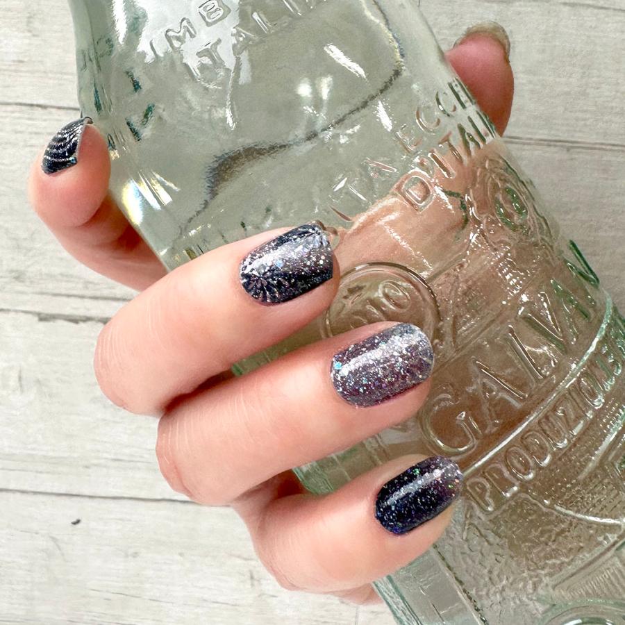 ネイルシール フット ラメ インココ フットネイル ネイビー シルバー 貼る ネイル ペディキュア ペディ INCOCO セルフ 簡単 貼るだけ 足 キラキラ | INCOCO | 12